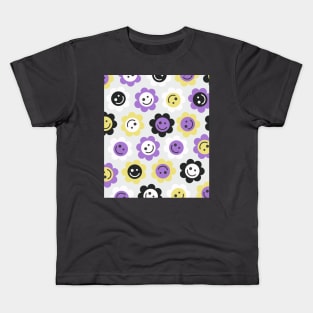 Nonbinary Flower Faces Kids T-Shirt